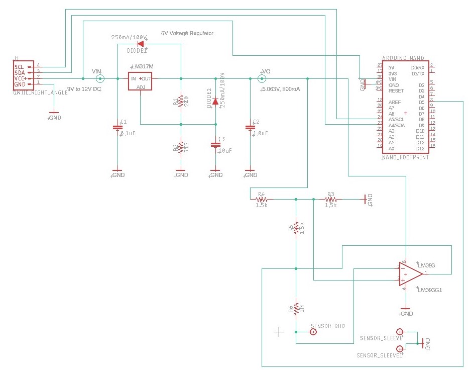 Capacitive sensor circuit schematic