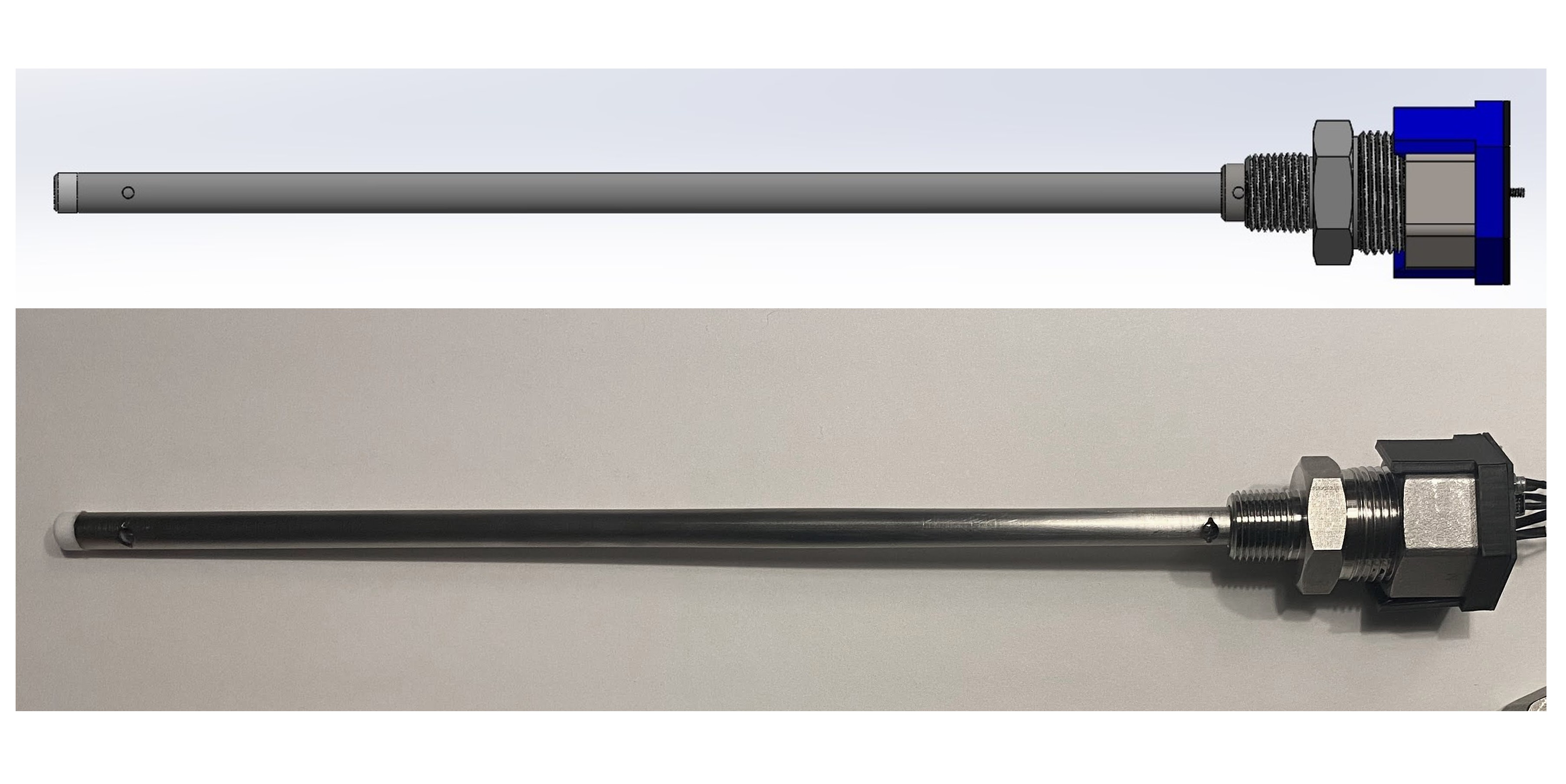 Liquid rocket propellant level sensor