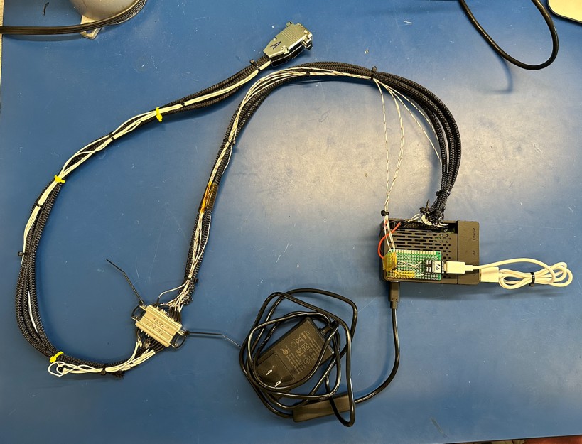 Associated computer and bare wire harness