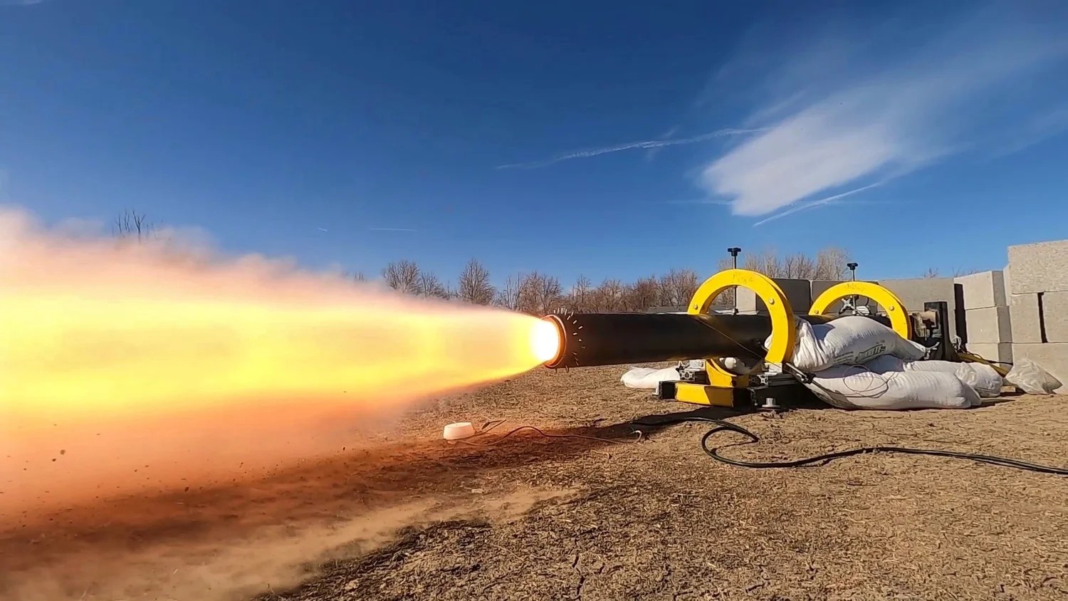Q-class motor static fire close-up